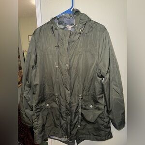 Women's Olive Green Hooded Jacket
